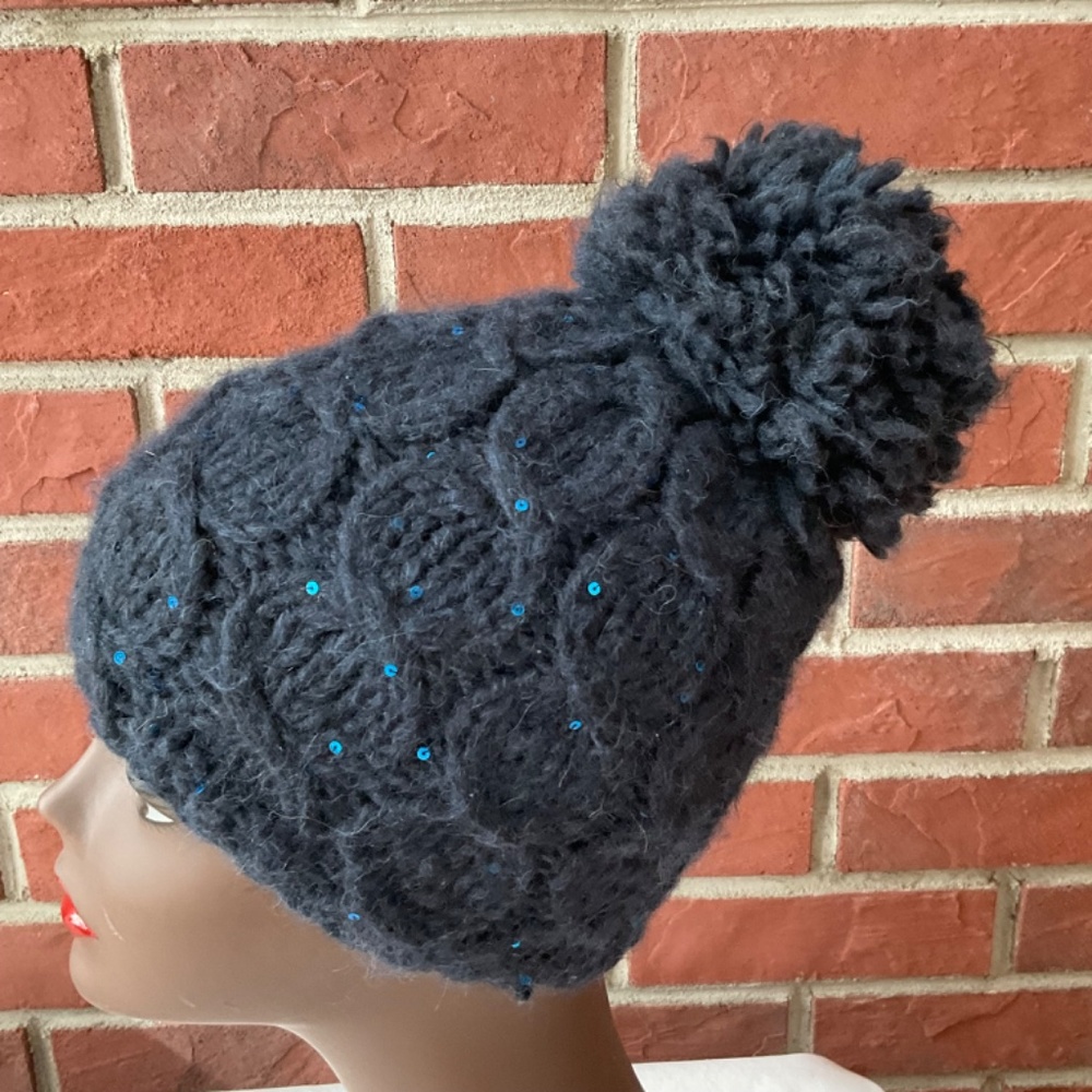 •Grevi Firenze Alpaca Beanie Pompom Cable Hat O/S Made in Italy - Picture 2 of 11